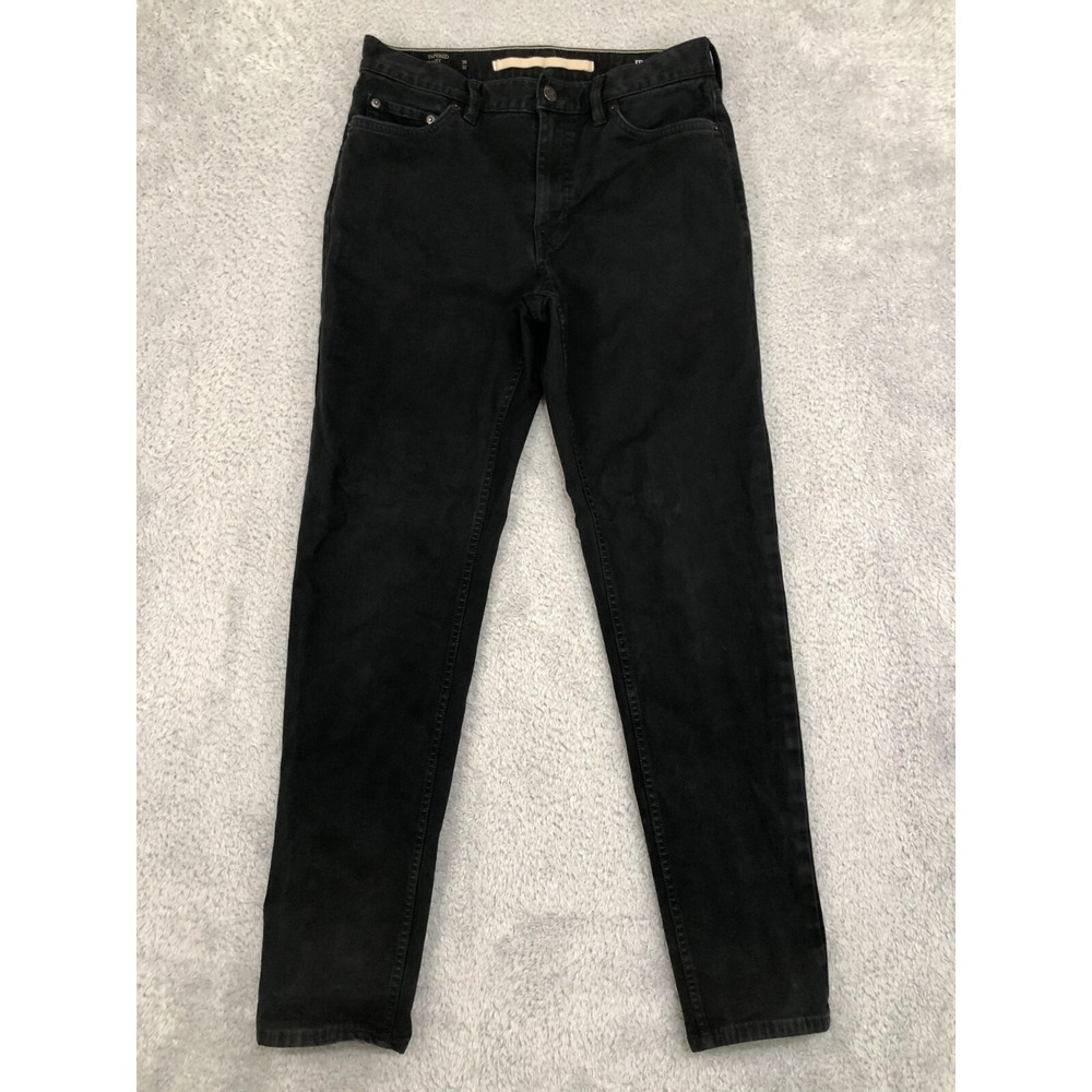 Banana Republic Jeans Mens 29x30 (Tag 29x32) Traveler Tapered Black Twill